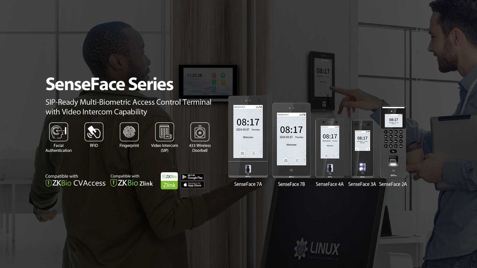ZKTeco SenseFace facial recognition terminal