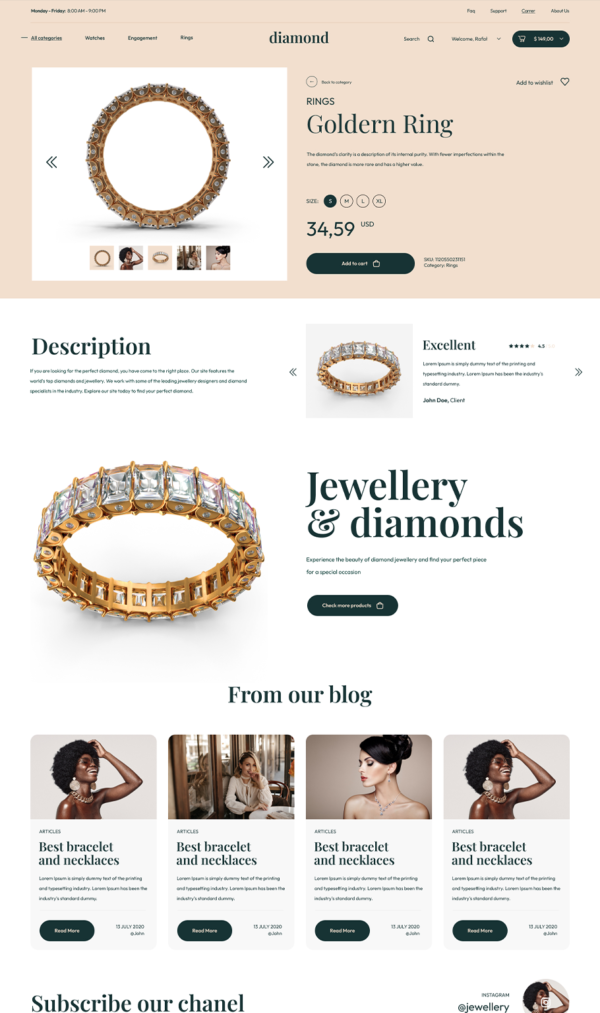 Online diamond selling site | Meet Diamond. A Luxury Theme Built for Selling Jewellery - Image 7