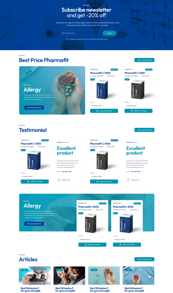 Creating a website for pharmacies